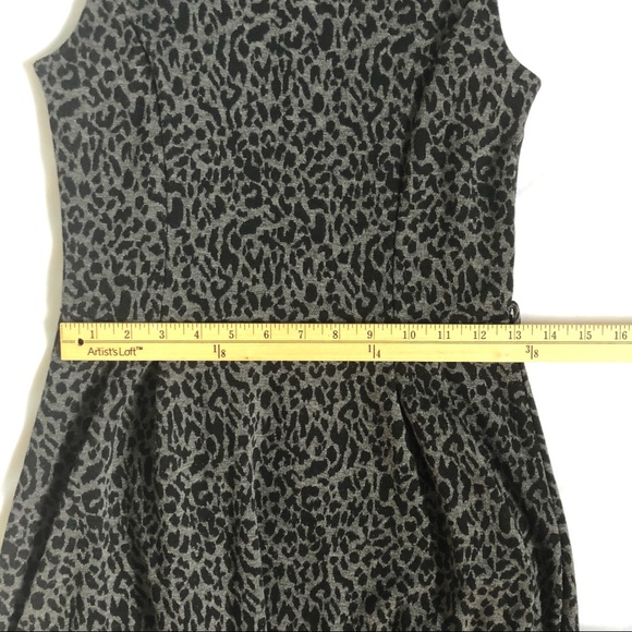 QED London fit and flare leopard print knit dress size small comfy and stretch - Picture 14 of 16
